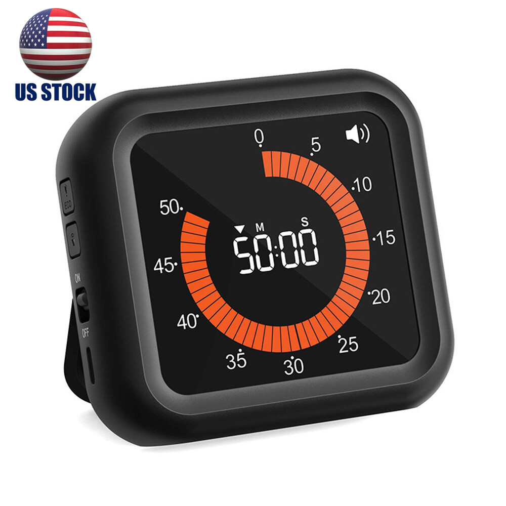 Visual Timer for Kids Rechargeable 60-Minute Countdown Timer 2 Alarm Mode Silent-image