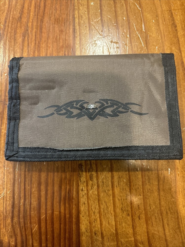 Men's RFID Blocking Trifold Nylon Wallet Olive Green with Touch Fasteners  -image