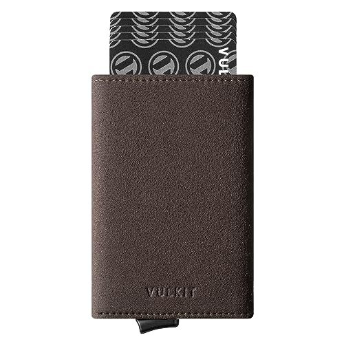 Credit Card Holder Leather Bifold Pop up Wallet Banknote Compartment,ID Window-image