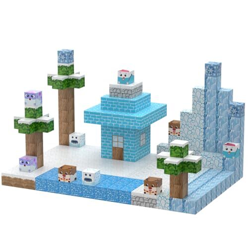 JauniQ 100PCS Magnetic Frozen Blocks Toy Set for Kids Age 4-7 Boys Girls