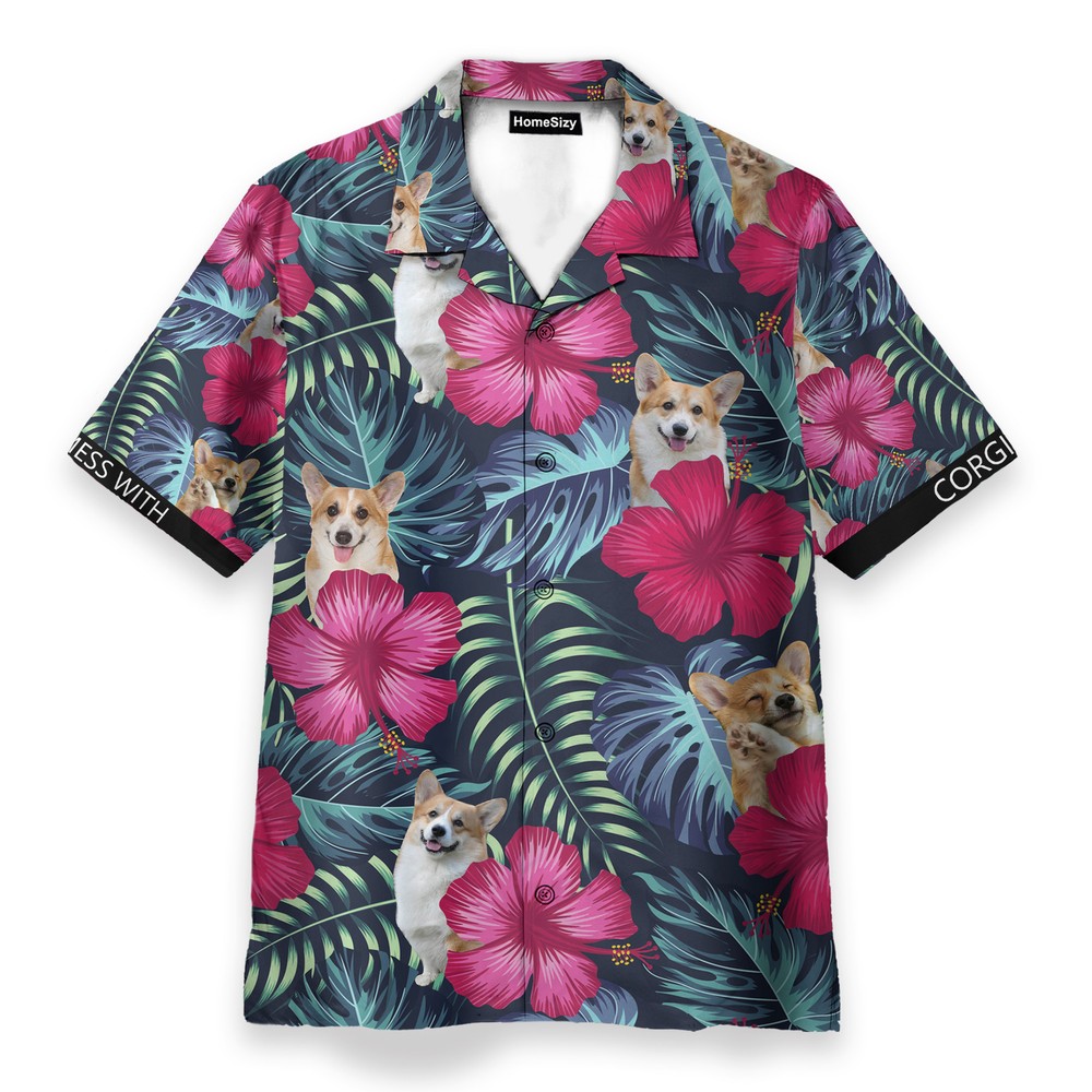 Stay Stylish with Dont Mess With Corgi Tropical Hawaiian Shirt Design