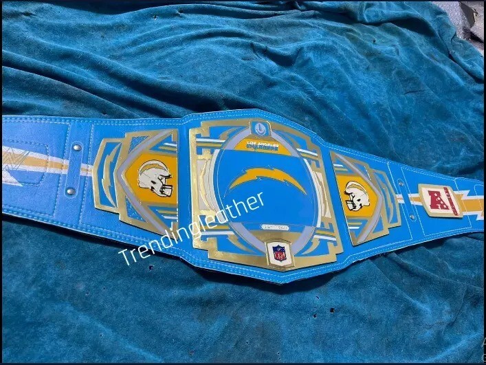 NEW Los Angeles Chargers Legacy Title Belt Adult size Replica 2MM ZINC