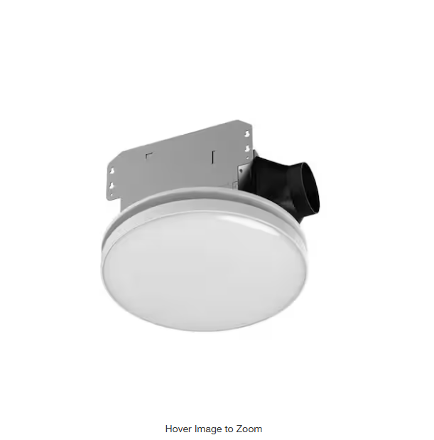 Commercial Electric 80 /110 CFM Ceiling Mount Room Side Installation Round Bathr