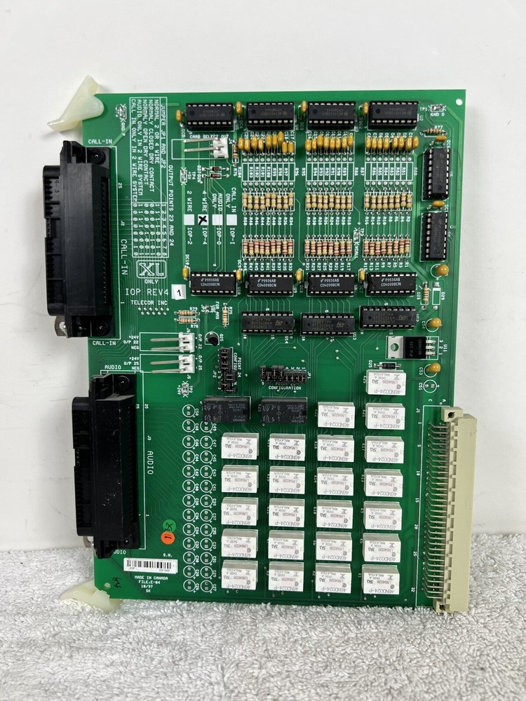 Telecor IOP-4 Rev 4 Audio Card for Telephone Systems