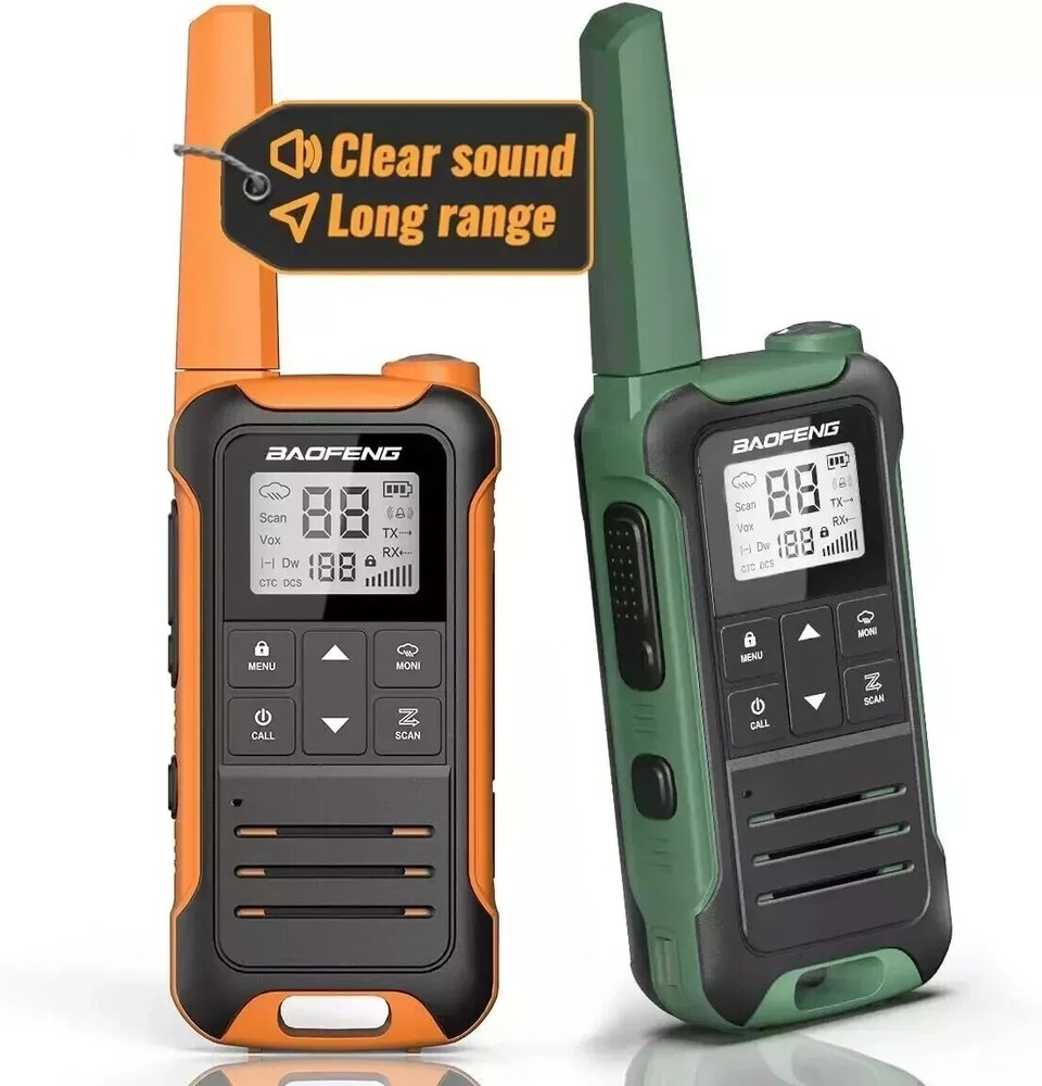 Long Range Walkie Talkie 2 Set 50 Mile Two Way Radio Charge Headset Waterproof