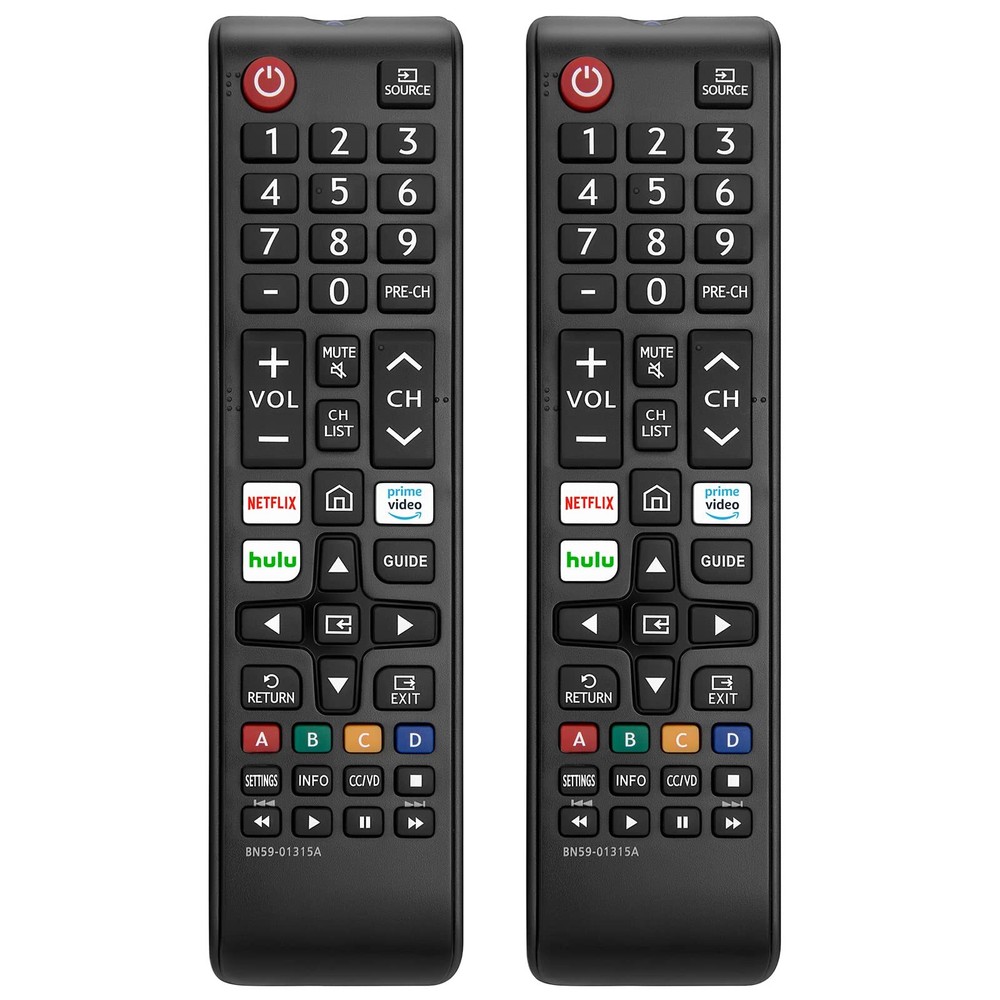 Pack of 2 Universal Replacement Remotes Compatible with All Samsung TVs for Seamless Control