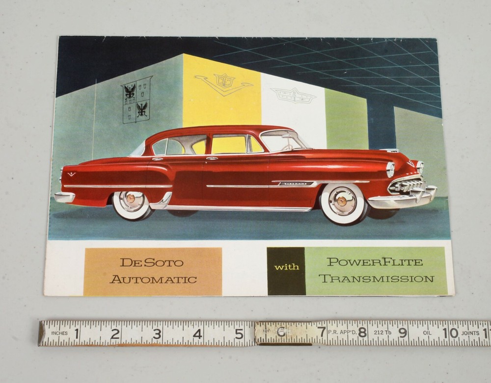 1954 DeSoto Automatic Sales Brochure Vintage Car Dealer Marketing Catalog-image