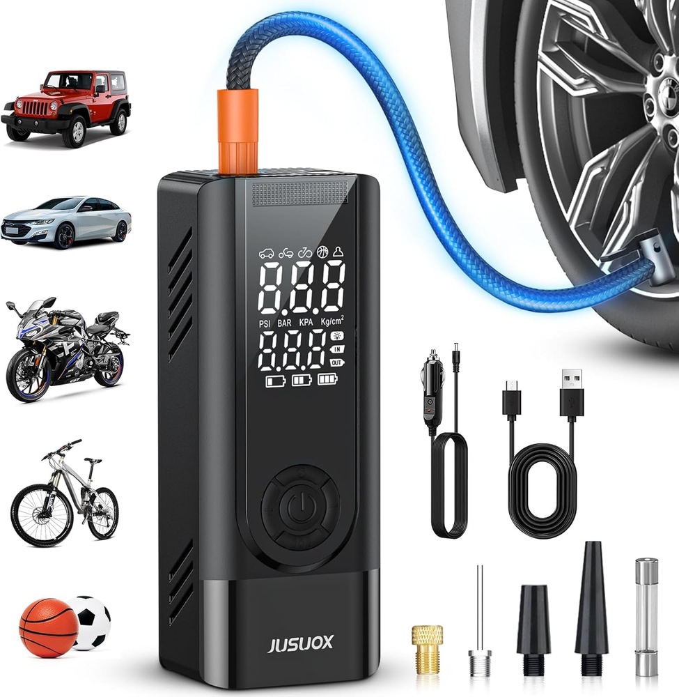 Tire Inflator Portable Air Compressor, 150PSI Cordless Air Pump for Car Tires, B