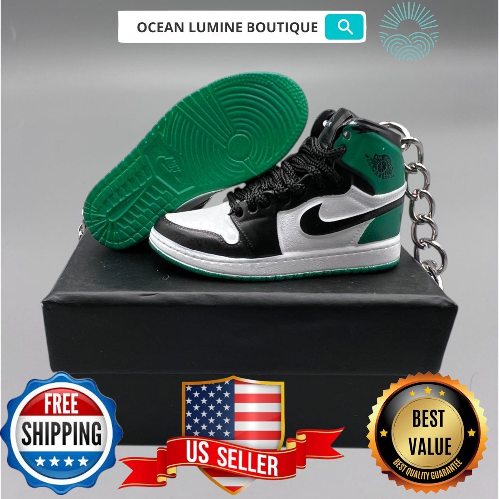 Air Jordan 3D Mini Sneaker Keychain, Basketball Sneaker Collectible, Box Options