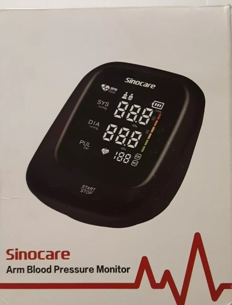 Sinocare Digital Automatic Portable Arm Blood Pressure Monitor LED  W/Voice