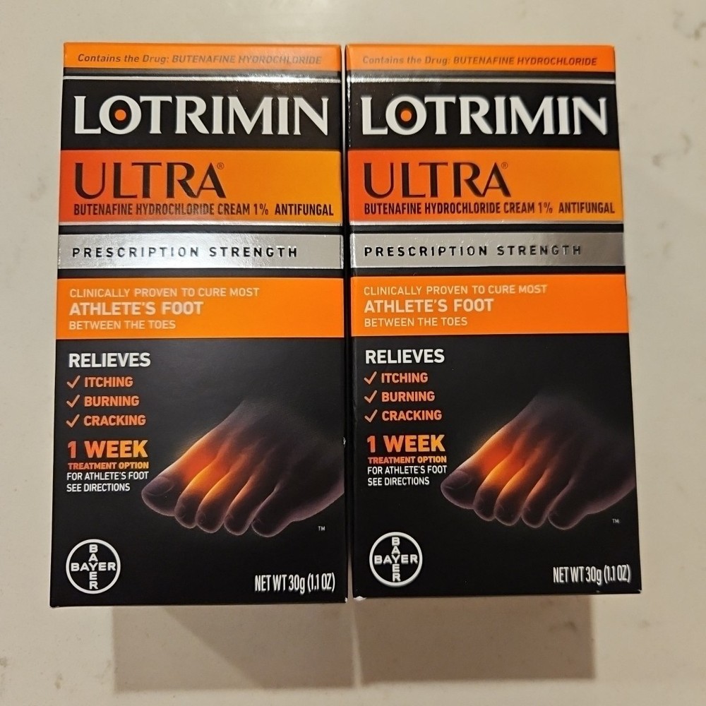 2-Pack Lotrimin Ultra 1-Week Antifungal Cream 1.1oz Exp 2026 or Later  