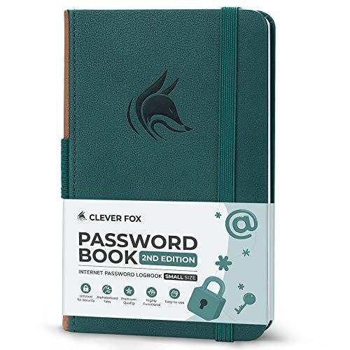 Compact Dark Teal Password Book – 3.5 x 5.6 Pocket Edition-image