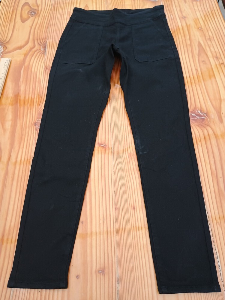 black stretch elastic waistband pants sz 27