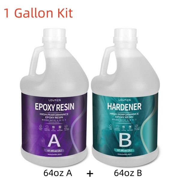 Crystal Clear 1 Gallon Epoxy Resin Kit for Jewelry Crafts DIY Art Tumblers