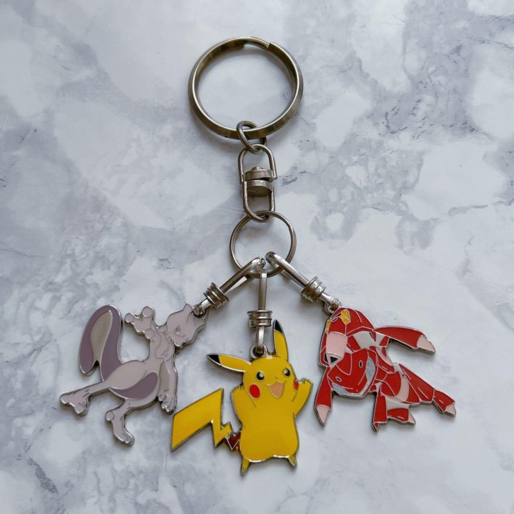 Pokemon Genesect the Galactic Heroes Mewtwo Awakening Metal Triple Keychain