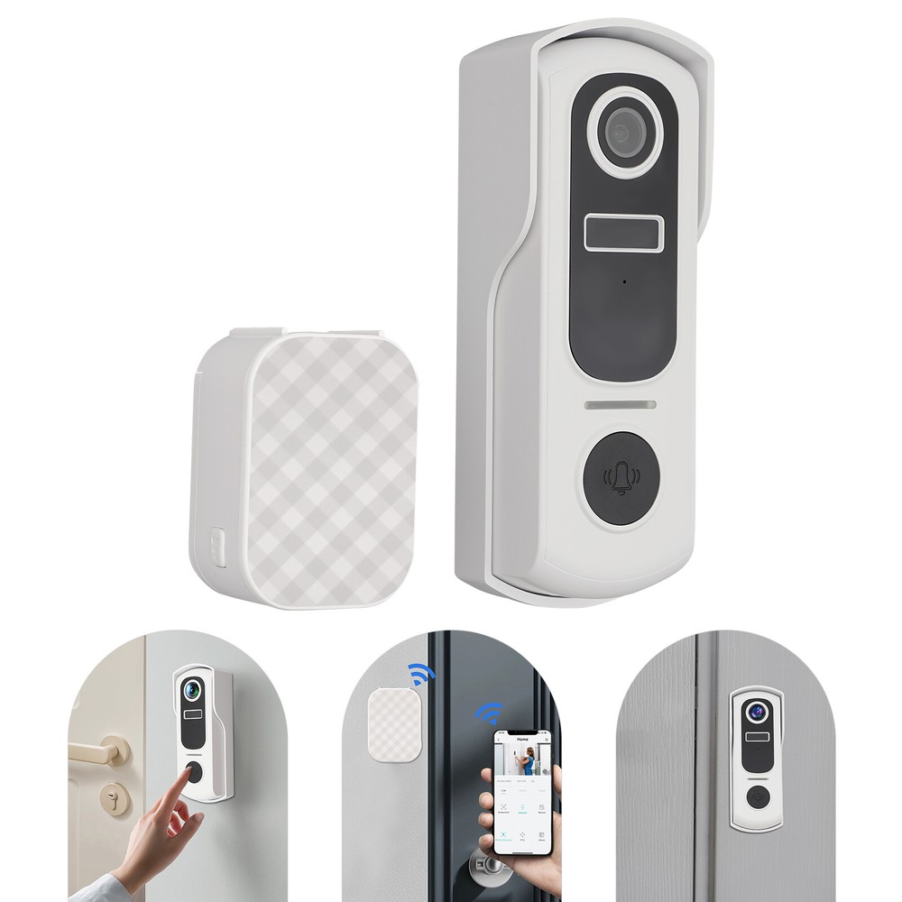 2K FHD WiFi Wireless Doorbell Camera with Chime