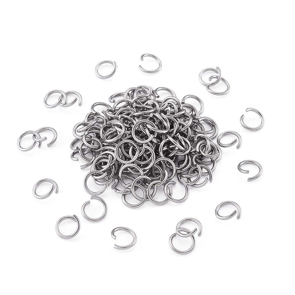 1000Pcs Stainless Steel Open Jump Rings 10mm Round 1.4mm Thick Connector Ring...