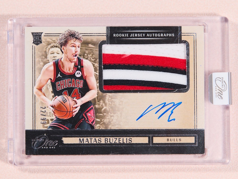 Matas Buzelis 2024-25 Panini One And One Rookie Jersey Auto RC Patch 22/99