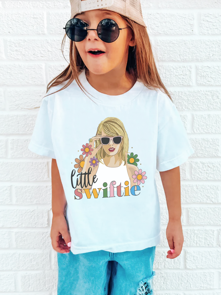 Little Swiftie Tshirt Cute Gift For Swiftie Taylor Albums For Kids Shirt Unisex