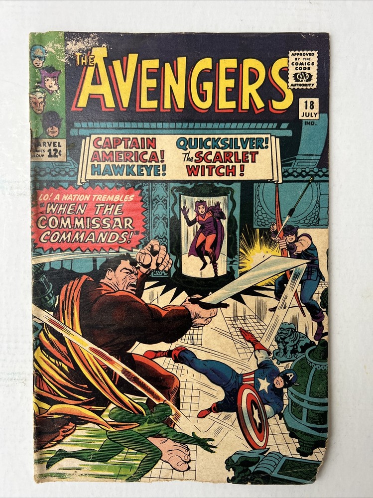 Vintage Avengers Comic Book # 31 Stan Lee & Don Heck Silver Age Marvel 1966