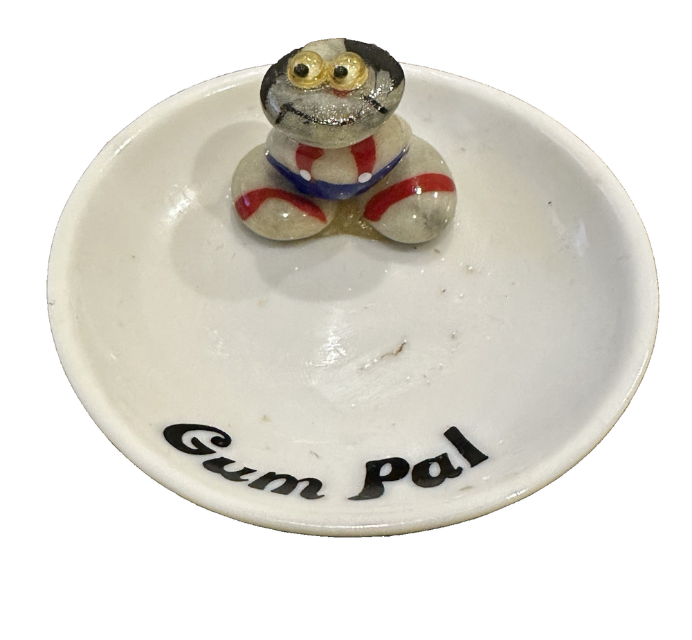 Vintage 1979 Enesco Googly Eyes Gum Pal Gum Saver Dish Fun Retro Collectible