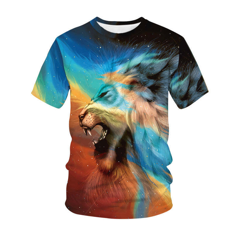 European And American Alphabet Print Short Sleeves Men casual T-shirt