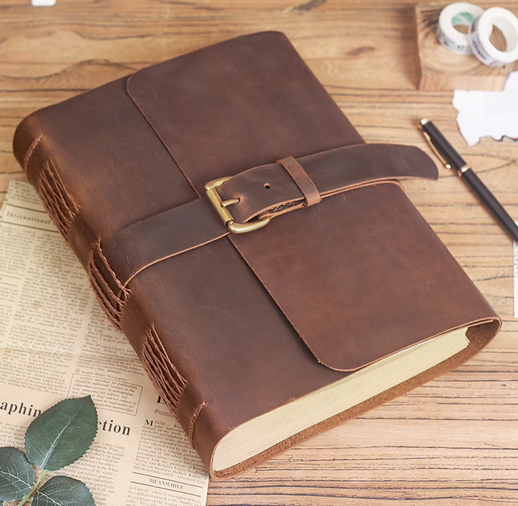 A4 Personalized Writing notes Notebook sketchbook Diary Notepad cow leather A312
