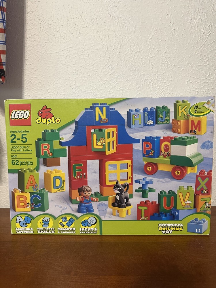 LEGO DUPLO Play with Letters Set 6051 Preschool Learning Toy New Sealed Free Shipping  