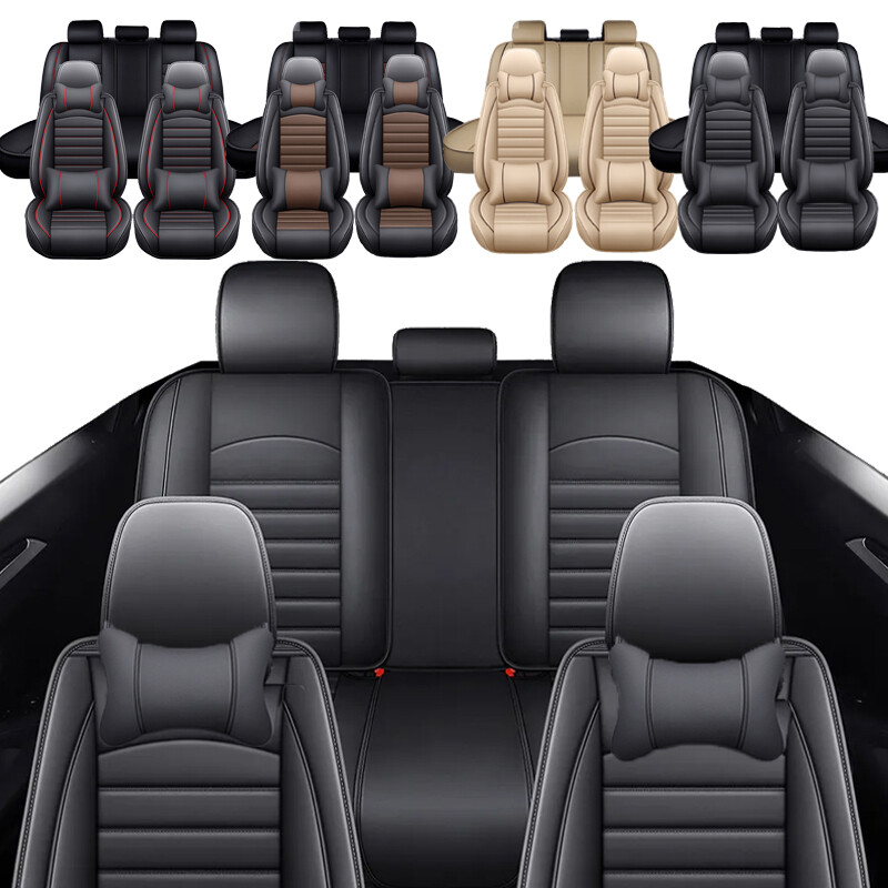 For Honda Pilot Car Seat Cover Protectors Waterproof Leather Front Rear Cushion