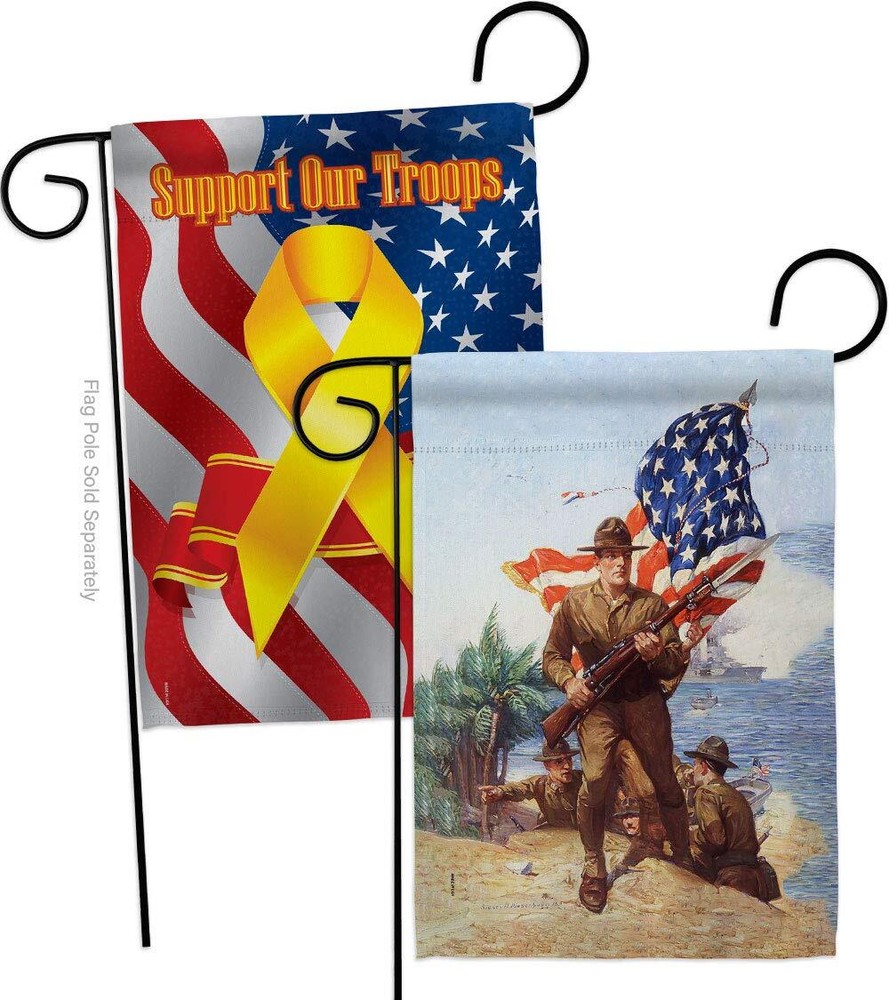 Charge Garden Flag Pack Armed Forces Navy USN Seabee United State American Mi...
