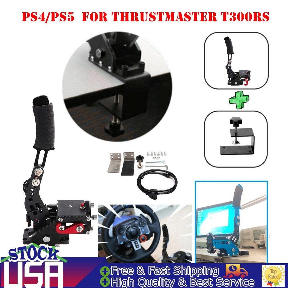 14Bit PS4/PS5 USB3.0 Handbrake Kits for Steering Wheel Thrustmaster T300RS Black