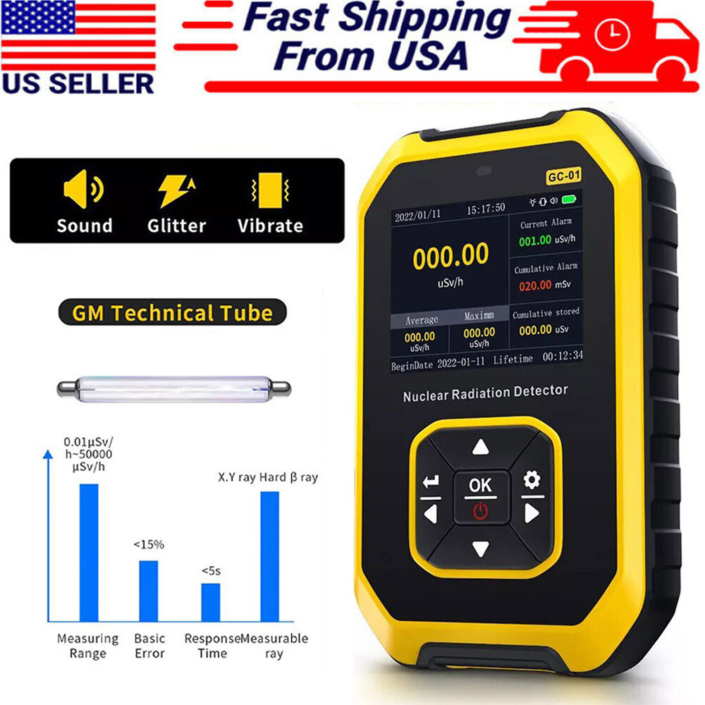 Portable Nuclear Radiation Detector GM Geiger Counter Tube β γ X-Ray Dosimeter