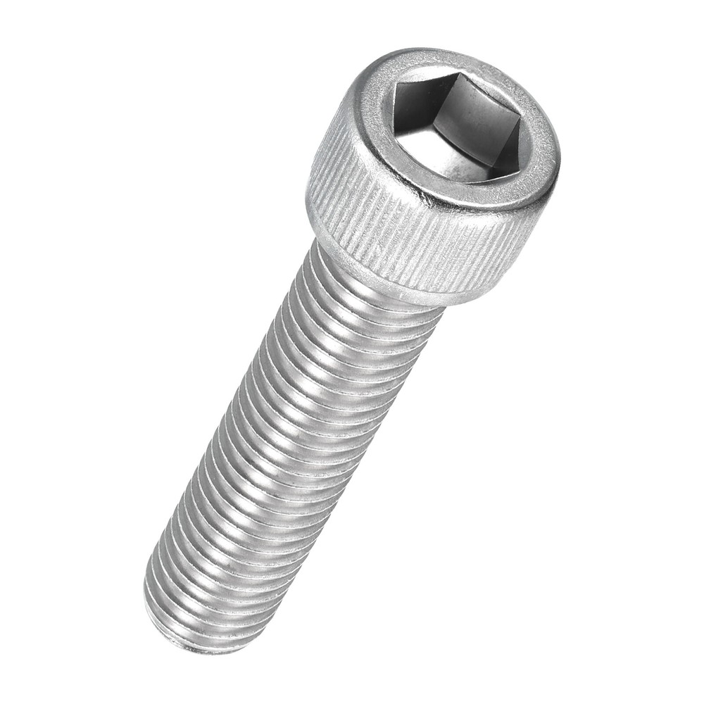6pcs Socket Head Cap Screws - [M12-1.75 x 45mm] 304 Stainless Steel, Silver