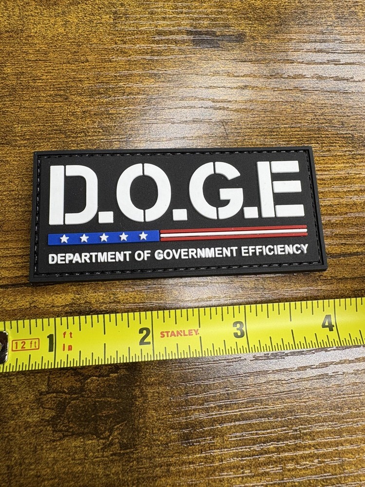 DOGE Crypto Dept Of Government Efficiency Patch PVC Tactical Morale HOOK-3D PVC