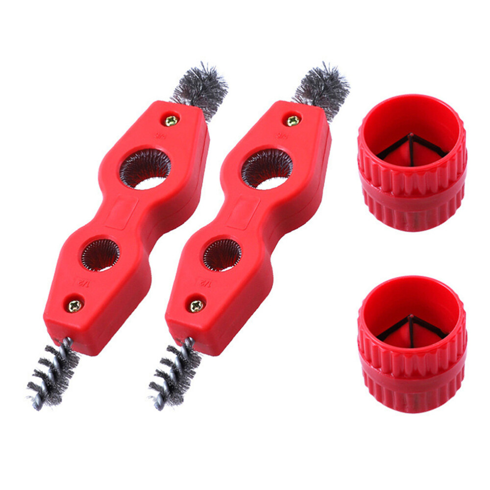 Stainless Steel Test Tube Rust Remover Brush with Copper Pipe Cleaner Reamer Tool