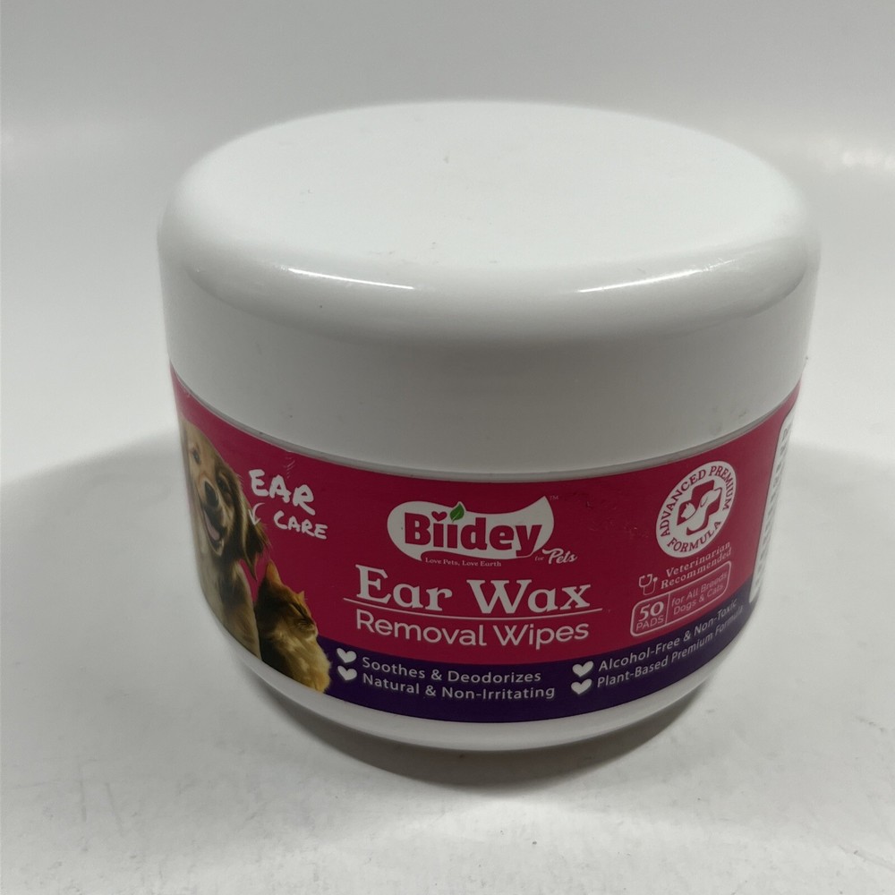 Blidey 50Pcs Pet Ear Cleaning Pads Earwax Removal Ear Cleaning Wipes 12/2025