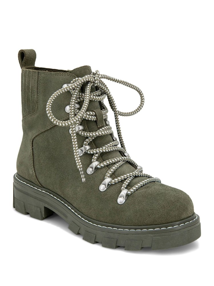 SPLENDID Womens Green Pull Tab Goring Gabbie Round Toe Block Heel Booties 7 M