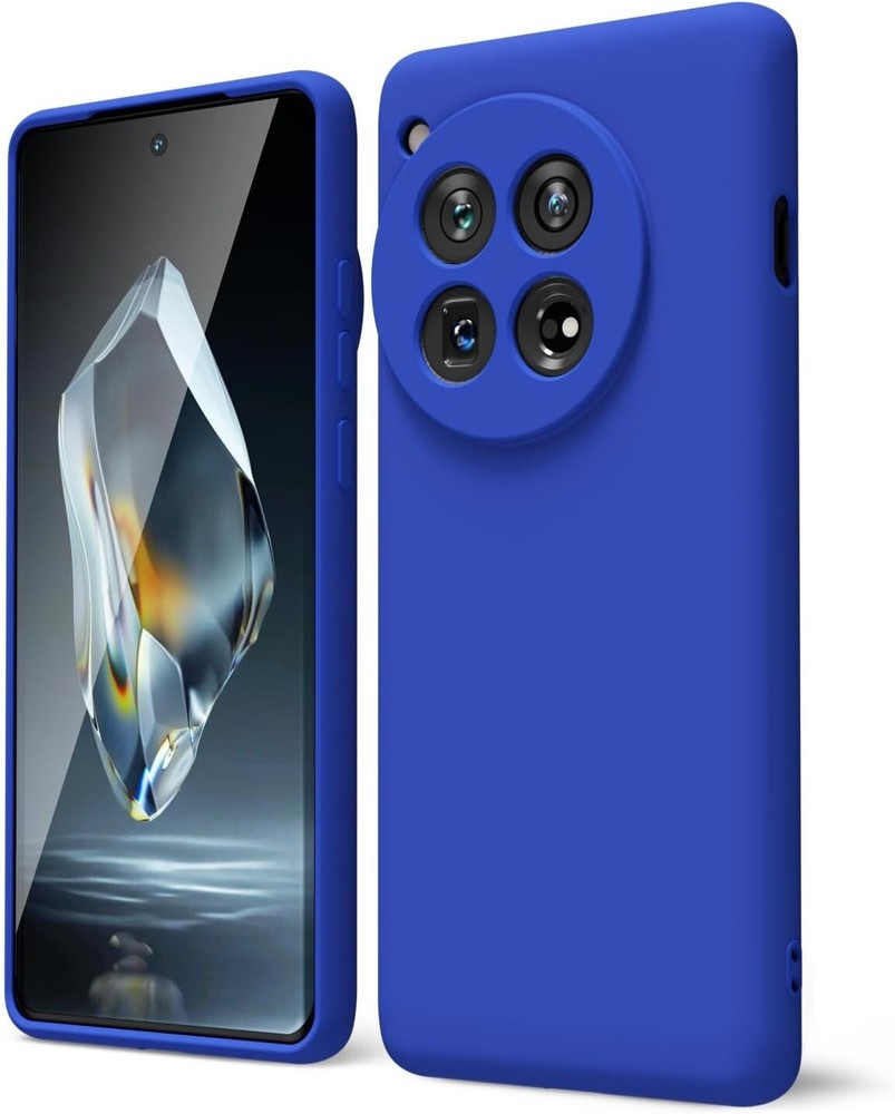 For OnePlus 12 2024 5G Case With Liquid Silicone Slim Soft TPU Phone Cover Blue