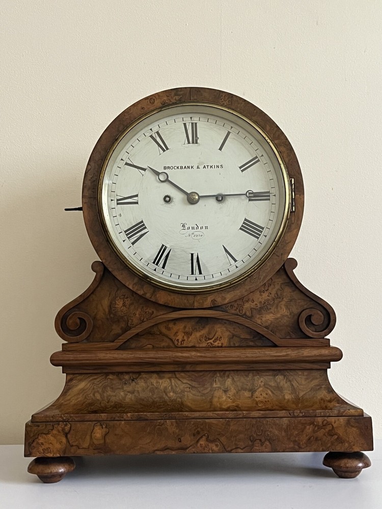 RARE ANTIQUE STRIKING FUSEE BRACKET CLOCK BY BROCKBANKS & ATKINS C1840