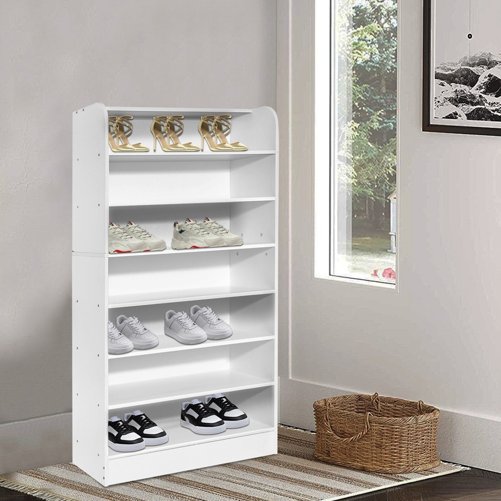 Space-Saving Multi-Tier Shoe Rack Cabinet Storage Organizer