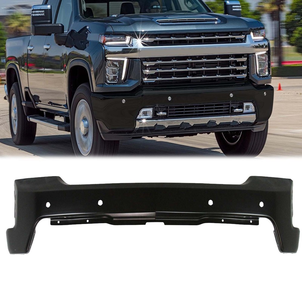 NEW Front Bumper Face Bar For 2019-2021 Chevy Silverado 1500 84588806 Black