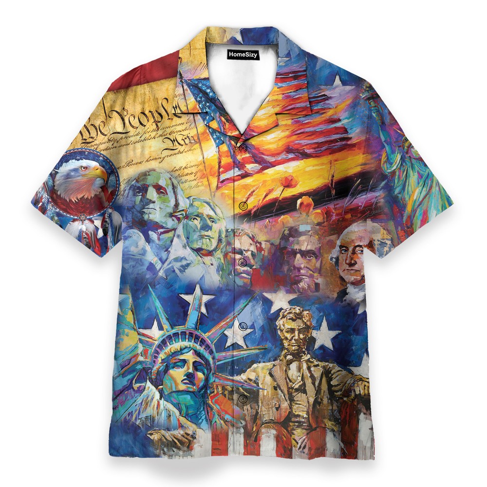 My Patriotic Heart Beats 4th July Idependence Day   Hawaiian Shirt