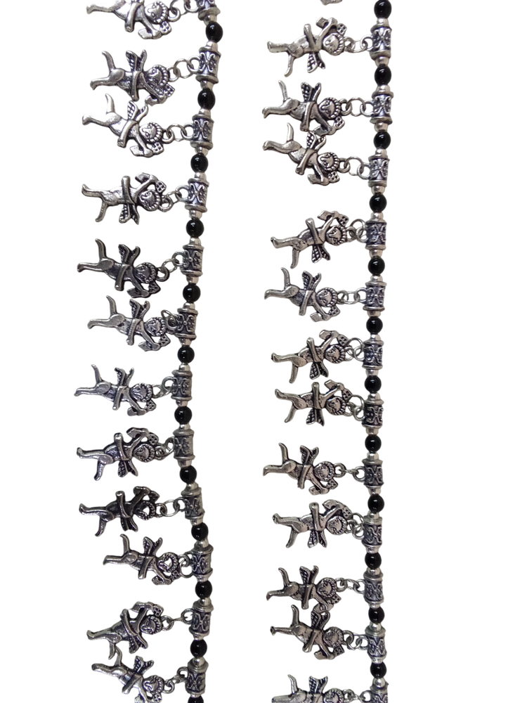 Women Brass Oxidised Girls Payal Pajeb Fashion Anklets Indian Traditional-image