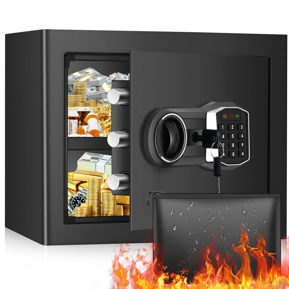1.6 Cu Ft Fireproof Waterproof Digital Safe Box for Home Security