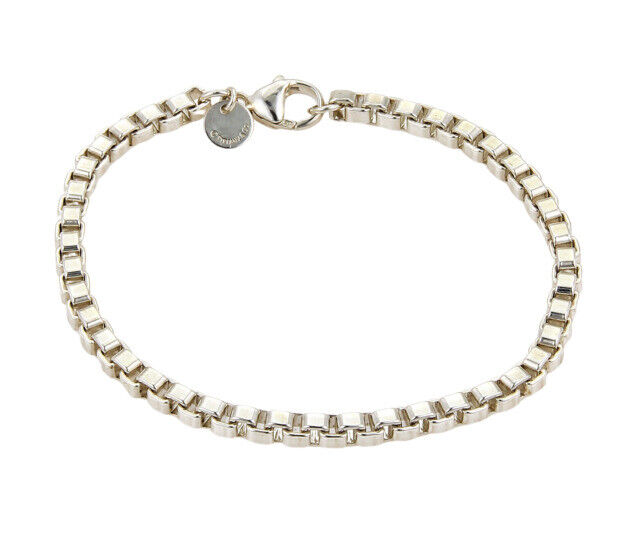 Tiffany & Co. 7.5 in Round Chain Bracelet 925 Sterling Silver
