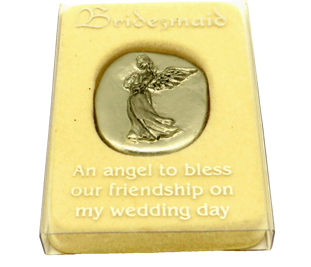 Bridesmaid An Angel to Bless Our Friendship On My Wedding day Pewter Russ Berrie