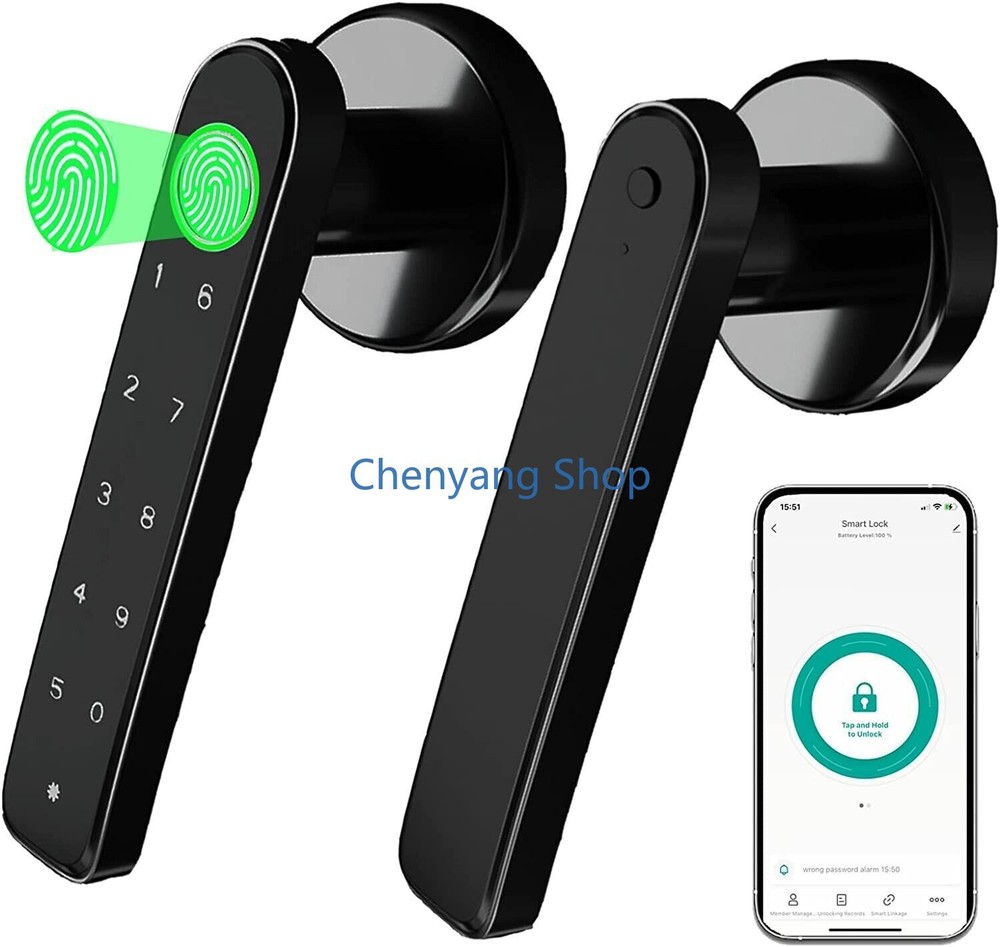 Biometric Fingerprint Smart Lock with WiFi App Control for Home Security-image