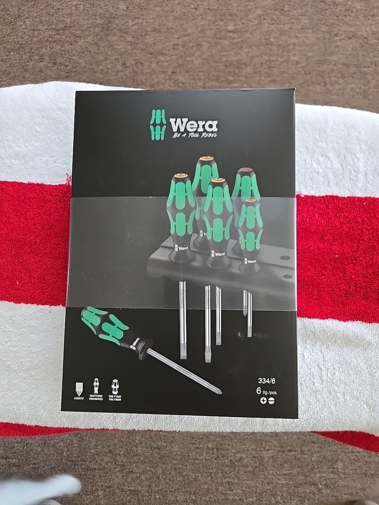 Wera 334/6 Kraftform Plus Lasertip Screwdriver Set 6-Piece with Ergonomic Grip