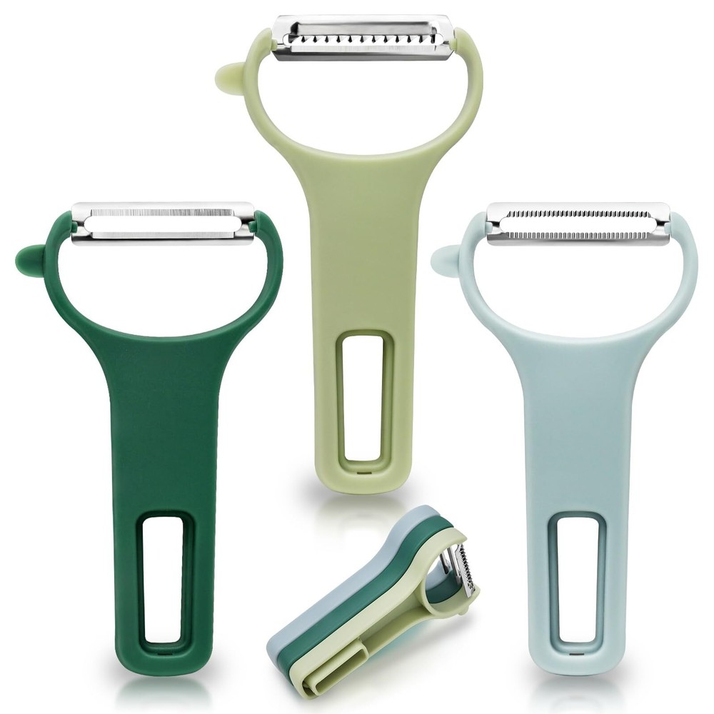 Zuacs Vegetable Peelers Kit,3 Pack Potato Slicer Julienne Peeler Fruit Cutter fo