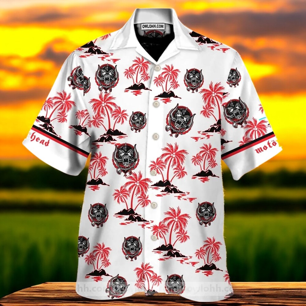 Motorhead Hawaii Short Sleeve Hawaiian Shirt for Summer Beach Size S-5XL